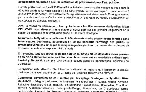 BELLOVIC - EAU  // Communiqué de presse