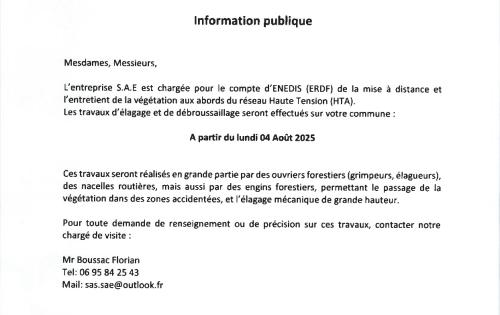 TRAVAUX D'ELAGAGE - ENEDIS