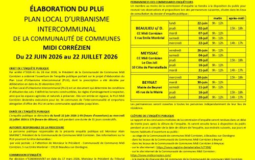 plui enquête publique
