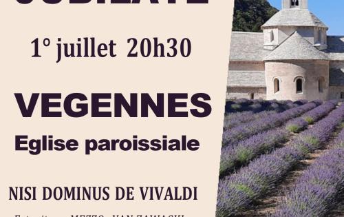concert JUBILATE le 1er juillet à 20h30 à l'église