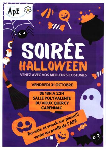 SOIRÉE HALLOWEEN  31 OCTOBRE